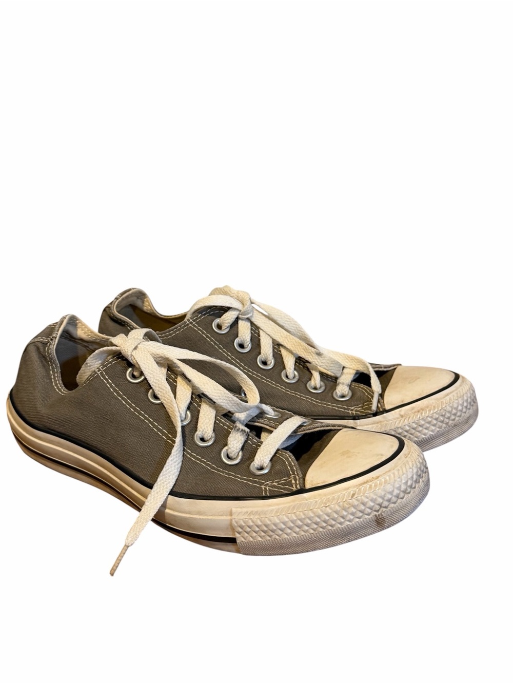 Classic Low-Top Canvas Sneakers - Gray Woman’s Size 7